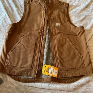 Men's Sherpa lined Carhartt Vest, Sz M